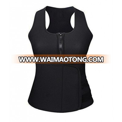 Sauna Vest Neoprene Tank Top Sweat Suit With Adjustable Waist Trimmer Belt